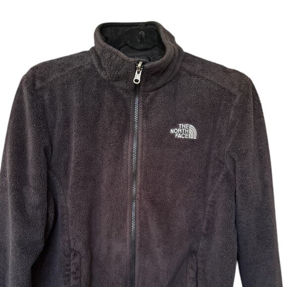 The North Face Black Fuzzy Zip Fleece Track Jacket Outdoors Hiking Gorpcore S - Picture 3 of 6